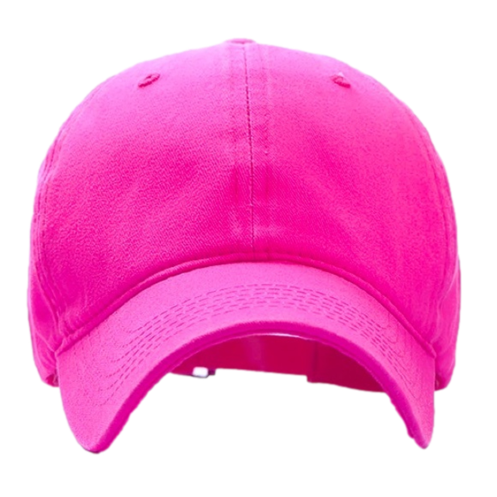 Women’s Hot Pink Adjustable Baseball Hat 100% Cotton NWT - 90s’ - Y2K - Retro